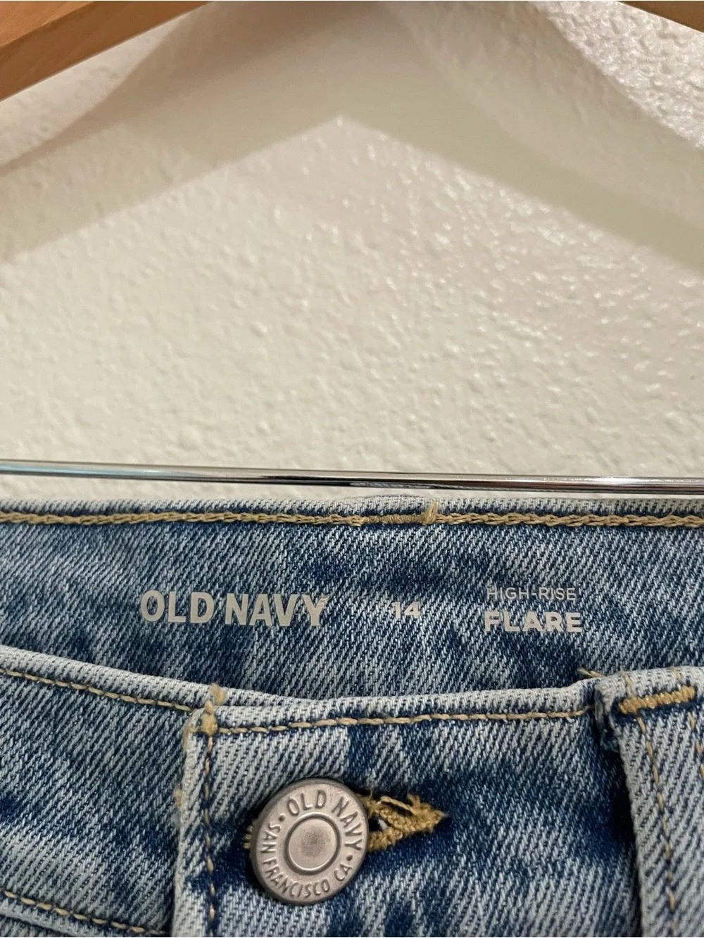 Old Navy Butterfly Stretch Flare Jeans High Rise Boho Casual Cowgirl